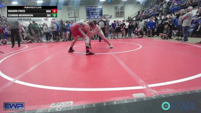 155 lbs 5th Place - Maden Peck, Barnsdall Youth Wrestling vs Corbin Morrison, Salina Wrestling Club