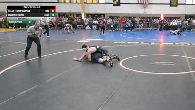 157Gold lbs Rr Rnd 1 - Billy Templeton, Franklin & Marshall vs Owen Hicks, Army West Point