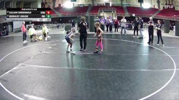65 lbs 5th Place Match - Lillian Greenman, Ogallala Youth Wrestling Club vs Berkley Kruse, Blair Wrestling Club