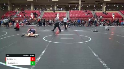 105 lbs 3rd Place Match - Brody Wood, JC Youth Wrestling vs Cayson Rohr, Dodge City Wrestling Academy