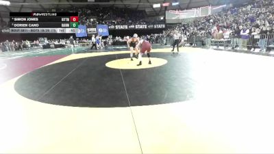 Boys 1B/2B 175 3rd Place Match - Simon Jones, Kittitas vs Dorien Cano, Rainier