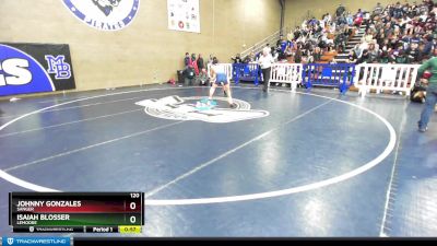 120 lbs Cons. Round 2 - Isaiah Blosser, Lemoore vs Johnny Gonzales, Sanger