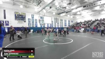 130 lbs Cons. Semi - Ruby Dominguez, Mira Costa vs Alicia Lewis, Santa Monica