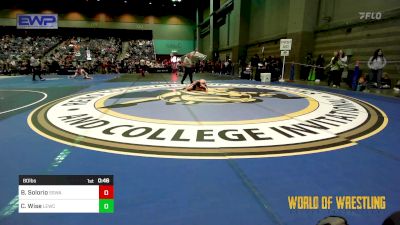 80 lbs Consi Of 16 #1 - Brandon Solorio, Silver State Wrestling Academy vs Colby Wise, Legacy Elite Wrestling Club