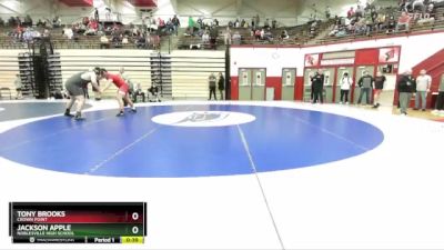 285 lbs Semifinal - Jackson Apple, Noblesville High School vs Tony Brooks, Crown Point