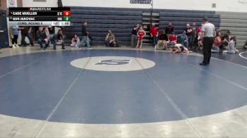 90 lbs Cons. Round 5 - Gus Jakovac, Homedale Wrestling Club vs Cade Mueller, Southern Idaho Training Center