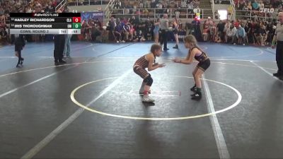 50 lbs Cons. Round 3 - Hadley Richardson, Claymont vs Iris Thoroughman, Greenfield McClain