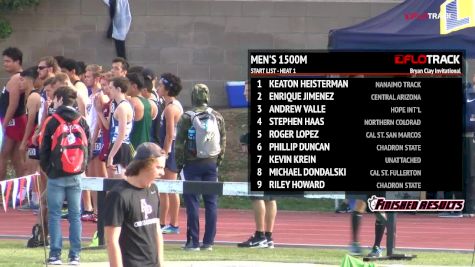 Men's 1500m, Morning Session, Heats 1-7