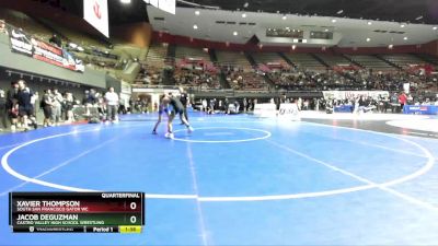 106 lbs Quarterfinal - Xavier Thompson, South San Francisco Gator WC vs Jacob Deguzman, Castro Valley High School Wrestling