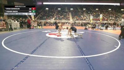 4A-144 lbs Quarterfinal - Ryan Gonzales, Central vs Fisher Smith, Campbell County