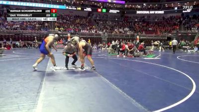 1A-215 lbs Cons. Round 4 - Nathan Schoenfelder, Akron-Westfield vs Dax Youngblut, Jesup