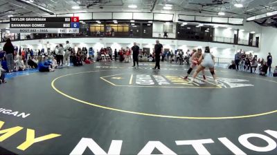 160A 1st Place Match - Taylor Graveman, North Central University vs Savannah Gomez, McKendree University