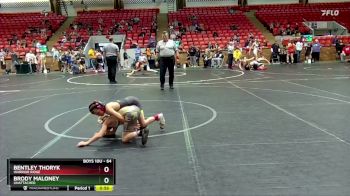 64 lbs 1st Place Match - Bentley Thoryk, Warrior Ridge vs Brody Maloney, Unattached