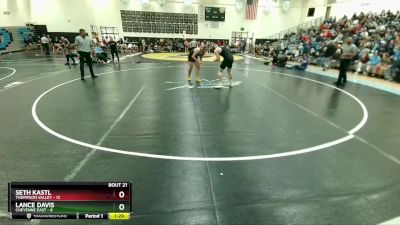 215 lbs Placement - Lance Davis, Cheyenne East vs Seth Kastl, Thompson Valley