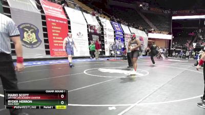 285 Class 1 lbs Champ. Round 1 - Ryder Herron, Rock Port vs Mario Scott, Lift For Life Academy Charter