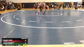 165 lbs Cons. Semi - Myles Leonard, Springfield College vs Chance Babb, Alvernia