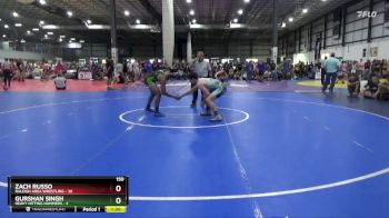 150 lbs Round 2 (3 Team) - Zach Russo, RALEIGH AREA WRESTLING vs Gurshan Singh, HEAVY HITTING HAMMERS