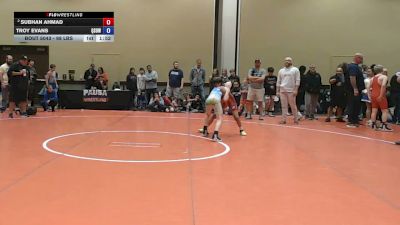 98 lbs Champ. Round 1 - Subhan Ahmad vs Troy Evans, Quest School Of Wrestling