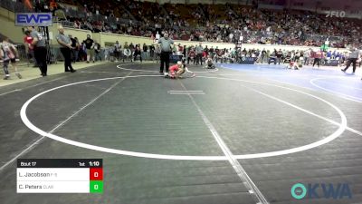 55 lbs Round Of 16 - Leeland Jacobson, F-5 Grappling vs Chance Peters, Claremore Wrestling Club