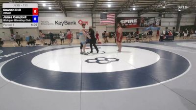 130 kg Cons. Quarters - Dawson Rull, CMWC vs James Campbell, Michigan Wrestling Club