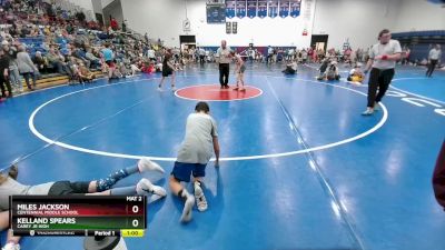 75 lbs Cons. Semi - Kelland Spears, Carey Jr High vs Miles Jackson, Centennial Middle School