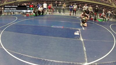 111 lbs Cons. Sub-quarters - Paxton Carson, Payson Lions Wrestling Club vs Israel Roybal, Aniciete Training Club