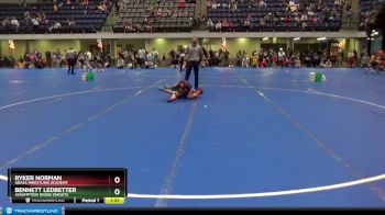 75 lbs Cons. Semi - Ryker Norman, Ubasa Wrestling Academy vs Bennett Ledbetter, Assumption Rising Knights