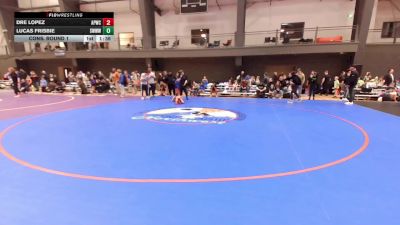 U10 FS - 53 lbs Cons. Round 1 - Dre Lopez, All-Phase Wrestling Club vs Lucas Frisbie, South West Washington Wrestling Club