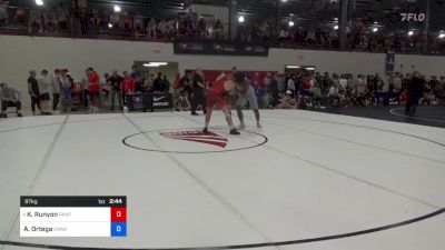 97 kg Consolation - Kalob Runyon, Panther Wrestling Club RTC vs Adam Ortega, Charleston Regional Training Center