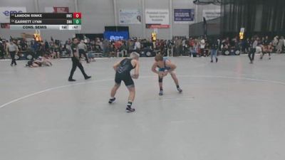 157 lbs Cons. Semis - Landon Rinke, Bison Wrestling Club vs Garrett Lynn, Shelton Wrestling Academy