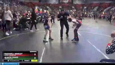 78 lbs Semifinal - Maxxwell Hensley, Rocket Trained WC vs Quintin Guiles, Lakewood WC