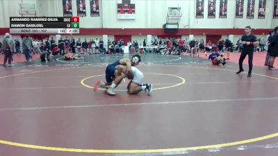 157 lbs Cons. Round 1 - Damon Gasilosl, Linfield University vs Armando Ramirez-Silva, Southwestern Oregon Community College