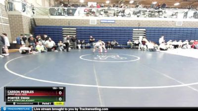 106 lbs Cons. Round 5 - Porter Swan, All In Wrestling Academy vs Carson Peebles, Upper Valley Aces