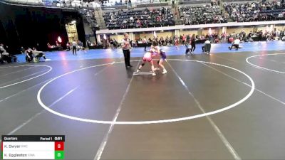 Girls 7th - 8th grade - 107 Quarters - Kate Eggleston, Iowa vs Kylie Dwyer, Riverhawk Wrestling Club