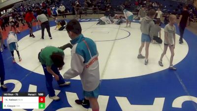 14U Boys - 75 lbs Champ. Round 1 - Nathan Nelson, MN Elite Wrestling Club vs Ezra Cappa, Contenders Wrestling Academy