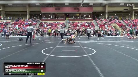 82 lbs Quarterfinal - Za`Aurby Paschall, Ark City Takedown Wrestling Cl vs Jamaal Landrum Jr, RSA