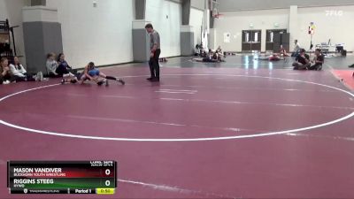 70 lbs Cons. Semi - Mason Vandiver, Buckhorn Youth Wrestling vs Riggins Steeg, HYWO