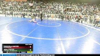 55-59 lbs Round 3 - Makayela Sawyer, Mat Demon WC vs Neala Block, Team Real Life Wrestling