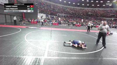 54 lbs Champ. Round 1 - Reis Prescott, Hudson vs James Turner, Maverick Training Center