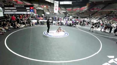 106 lbs Enzo Ramirez, MDWA - Mount Diablo Wrestling Association vs Dominic Cabot, SCVWA - Santa Clara Valley Wrestling Association