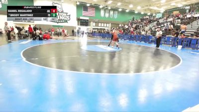 157 lbs Cons. Round 2 - Daniel Regalado, Arlington vs Brody Martinez, Palm Desert