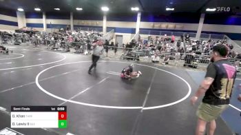 66 lbs Semifinal - Owais Khan, Threshold WC vs Dante Lewis II, Silverback WC