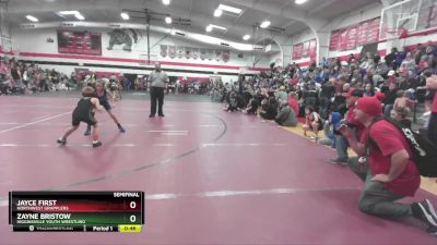 70 lbs Semifinal - Zayne Bristow, Higginsville Youth Wrestling vs Jayce First, Northwest Grapplers