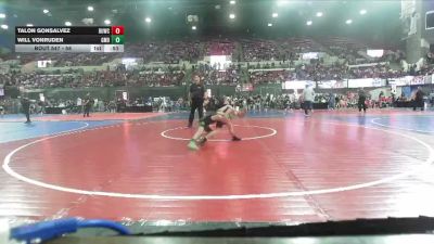 58 lbs Champ. Round 2 - Talon Gonsalvez, Dillon Wrestling Club vs Will VonRuden, Glendive Mat Devils