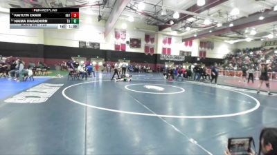 125 lbs Semifinal - Kaitlyn Crain, Redlands East Valley vs Naima Hagadorn, Thousand Oaks