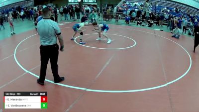 14U Boys - 110 lbs Champ. Round 2 - Eli VanBruaene, Contenders Wrestling Academy vs Gavin Meranda, Warrior Regional Training Center