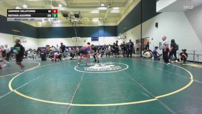 287 lbs Quarterfinal - Andrew Delatorre, Moreno Valley vs Nathan Aguirre, Mercenary