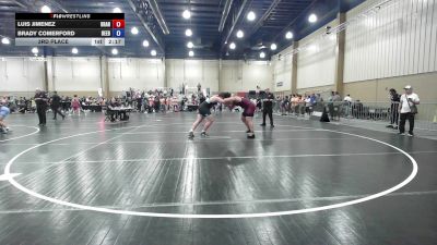 285 lbs 3rd Place - Luis Jimenez, Brandon vs Brady Comerford, Beebe Trained