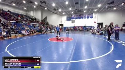 70 lbs Round 3 - Liam Watkins, Green River Grapplers vs Tracen Barton, Riverton USA Wrestling