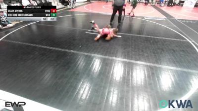60 lbs Consi Of 4 - Jack Davis, Verdigris Youth Wrestling vs Cohen Mccurtain, Wild